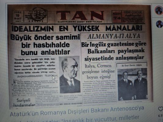 ATATÜRK’ÜN ANTONESCU’YA SÖYLEDİKLERİ – 2. Bölüm